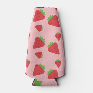 Cute Strawberry Pattern  Bottle Cooler