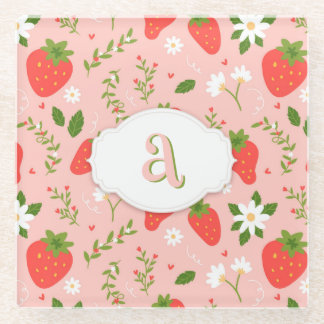 Cute Strawberry Pattern Coaster