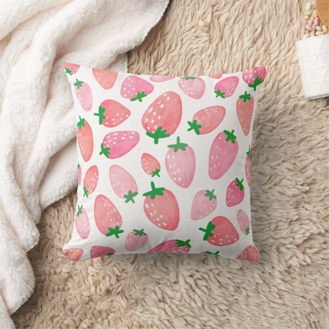 Cute Strawberry Pattern Cushion (Blanket)