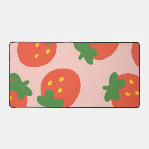 Cute strawberry pattern desk mat