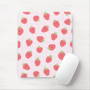 Cute Strawberry Pattern – Kawaii Strawberry Mouse Mat