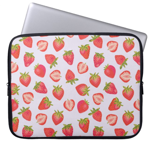 Cute Strawberry pattern Laptop Sleeve (Front)