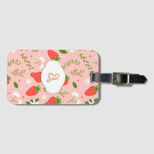 Cute Strawberry Pattern Luggage Tag