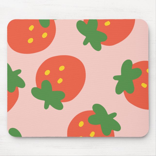Cute strawberry pattern mouse mat (Front)
