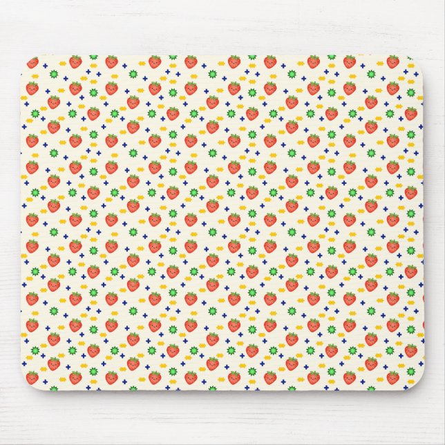 Cute Strawberry Pattern Mouse Mat (Front)