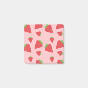 Cute Strawberry Pattern Post-it Notes