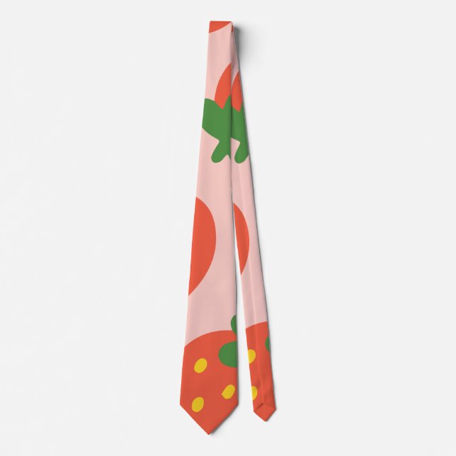 Cute strawberry pattern tie (Front)
