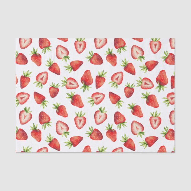 Cute Strawberry Pattern Tissue Paper (Front)