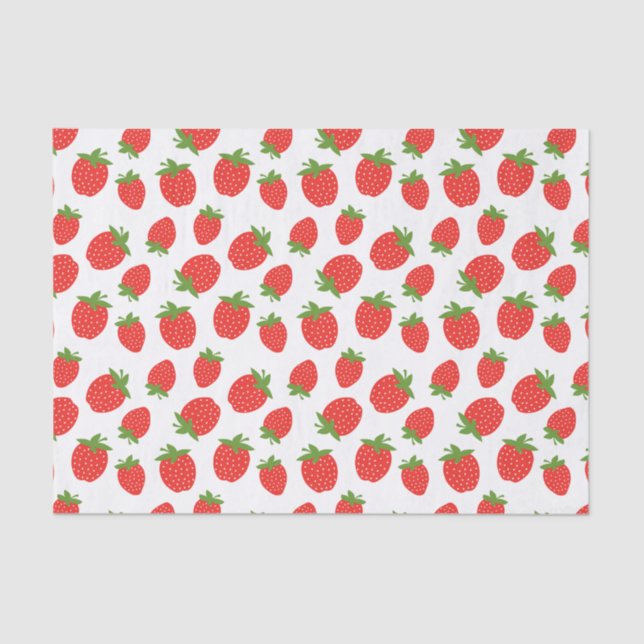 Cute Strawberry Pattern Tissue Paper (Front)