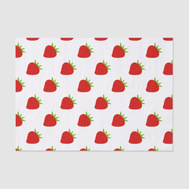 Cute Strawberry Pattern Tissue Paper (Front)