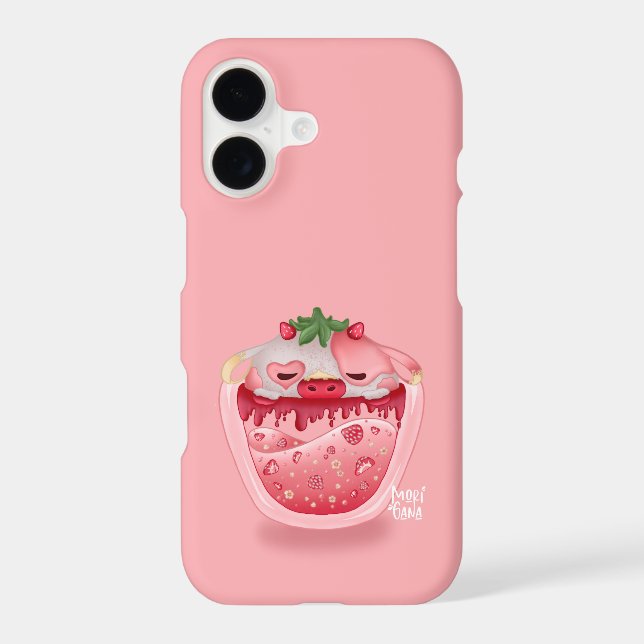 Cute Strawberry Phone Case - Pink Design (Back)