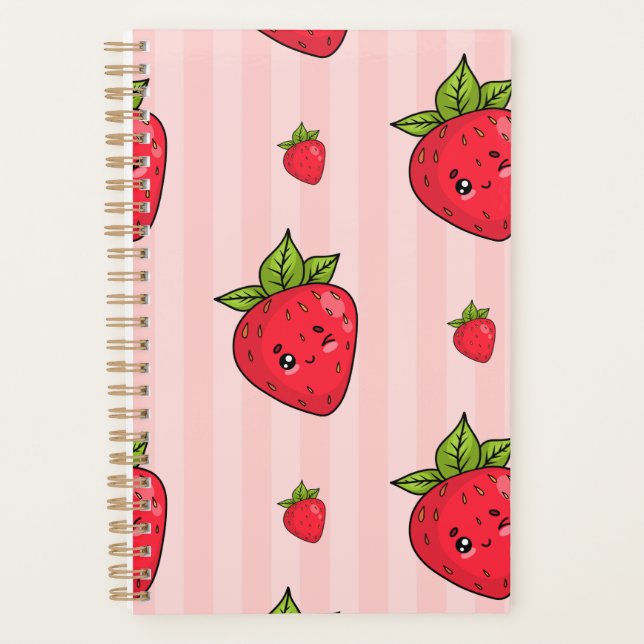 Cute Strawberry Pink Planner (Front)