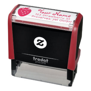 Cute Strawberry Self Inking Return Address Stamper Self-inking Stamp