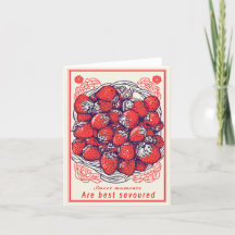 Cute Strawberry Sweet Moments Greeting Card