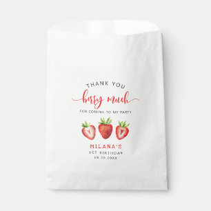 Cute Strawberry Thank You Berry Much Favour Bags
