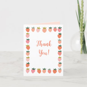 Cute Strawberry Thank You Card