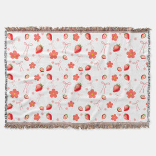 Cute Strawberry Throw Blanket