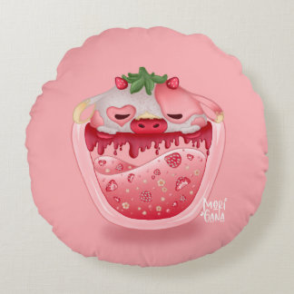 Cute Strawberry Throw Pillow — Kawaii Design