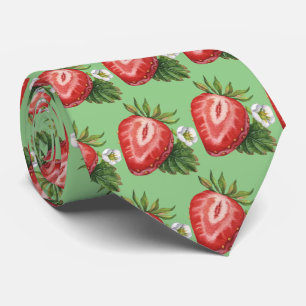 Cute strawberry tiled fruit pattern  tie