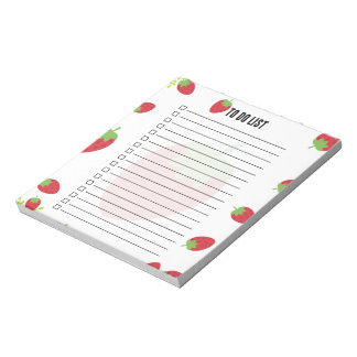 Cute Strawberry To-Do List Notepad