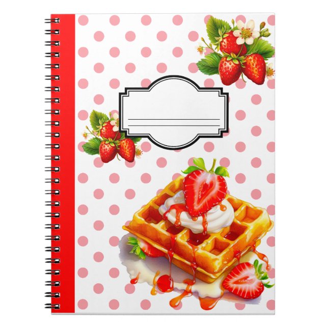 Cute Strawberry Treats Notebook (Front)