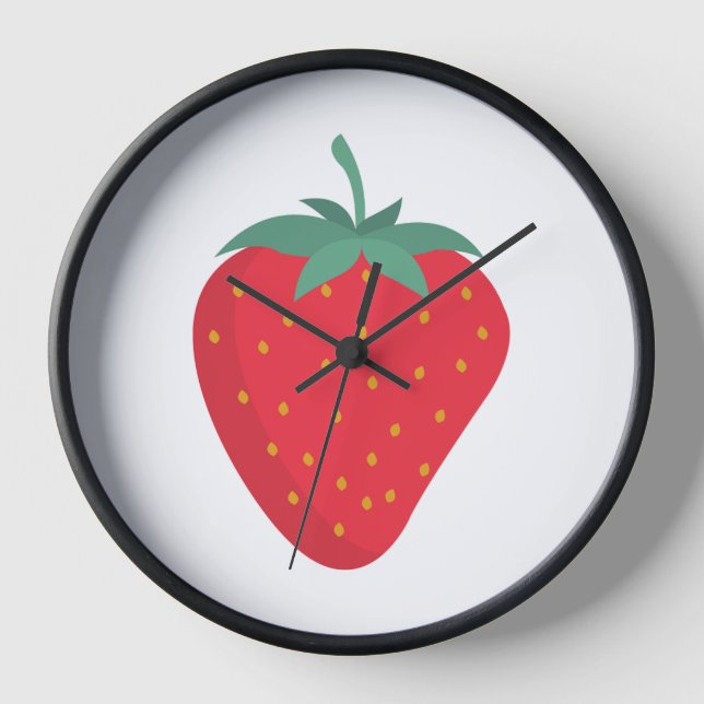 Cute Strawberry Wall Clock (Front)