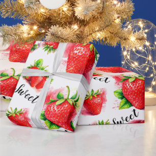 Cute Strawberry Wrapping Paper