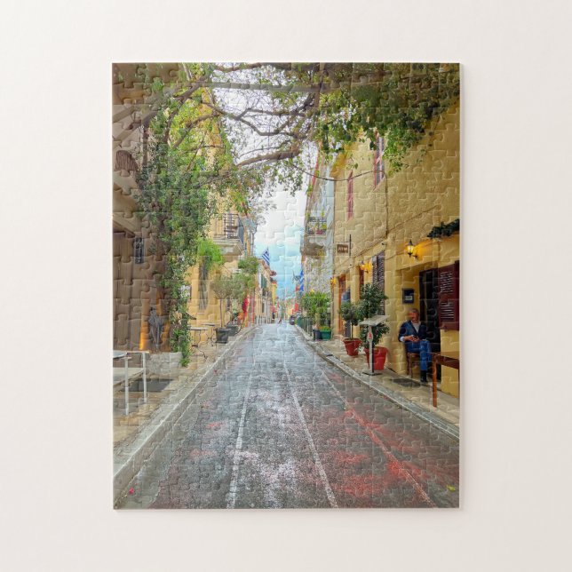 Cute Street In Athens Greece Jigsaw Puzzle (Vertical)