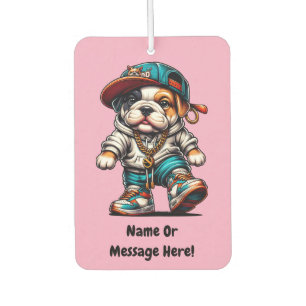 Cute Streetwear Bulldog Personalizable Car Air Freshener