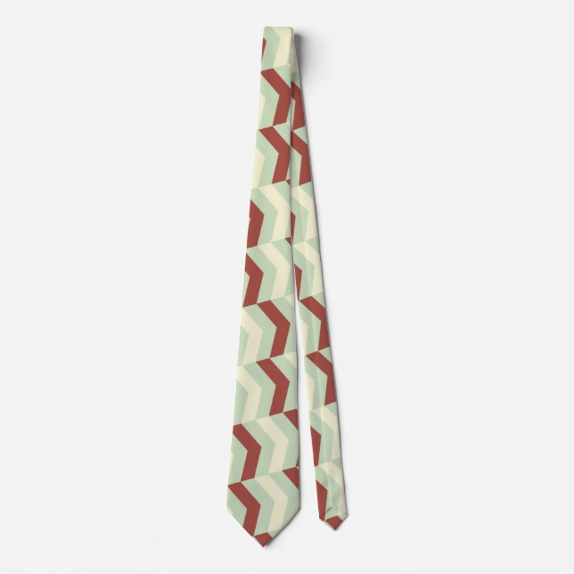 Cute Stripe Herringbone Lemon Green  Tie (Front)