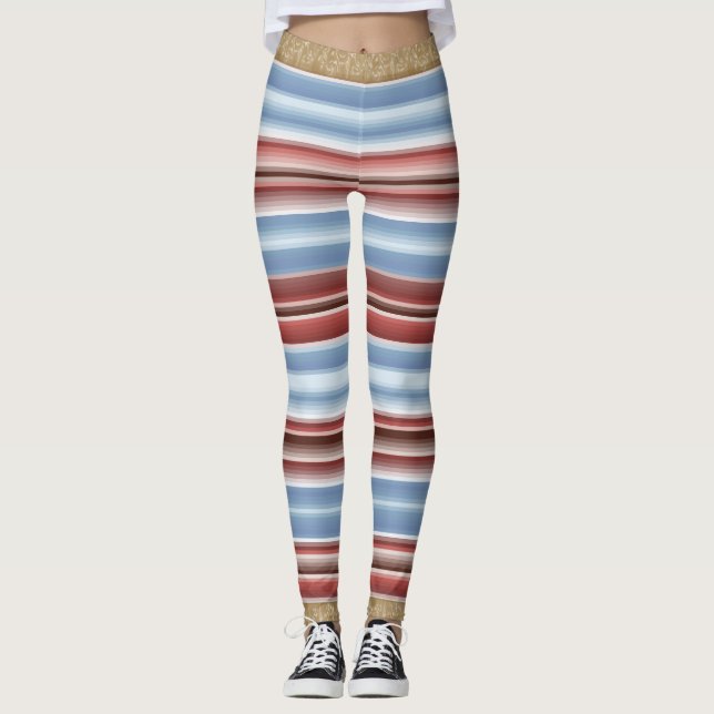 Cute Stripe Leggings Long (Front)
