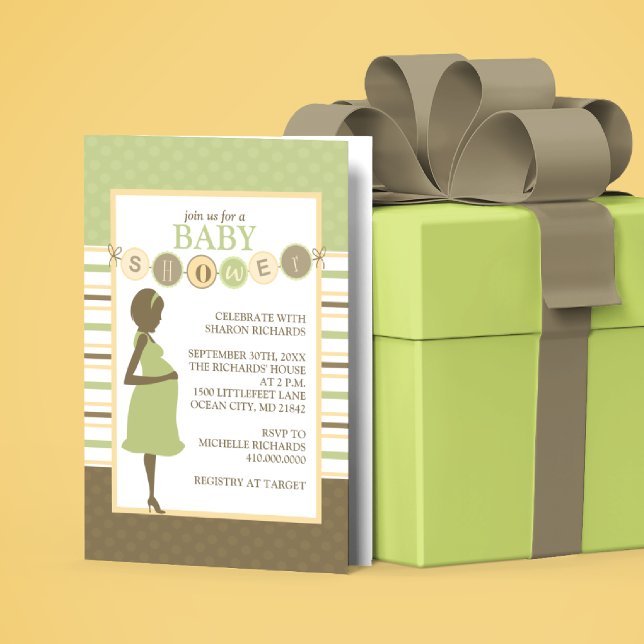 Cute Striped Baby Shower Invitation (Creator Uploaded)