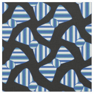 Cute Striped Bowties Blue Baby Boy Fabric