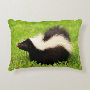 Cute Striped Skunk Decorative Cushion