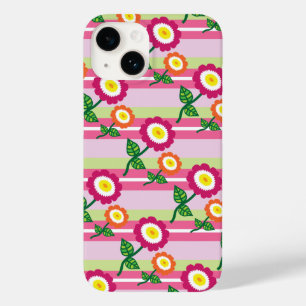 Cute Stripes and Flowers iPhone 7 Case