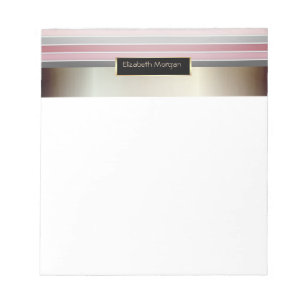 Cute Stripes, Frame - Personalised Notepad