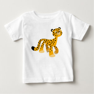 Cute Strolling Cartoon Cheetah Baby T-Shirt