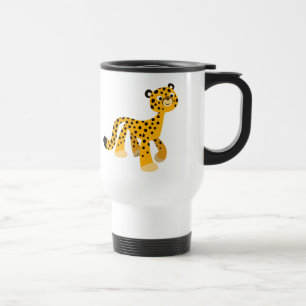 Cute Strolling Cartoon Cheetah Commuter Mug