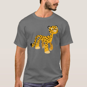 Cute Strolling Cartoon Cheetah T-Shirt