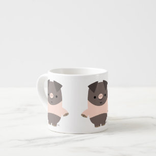 Cute Strong Cartoon Pig Espresso Mug
