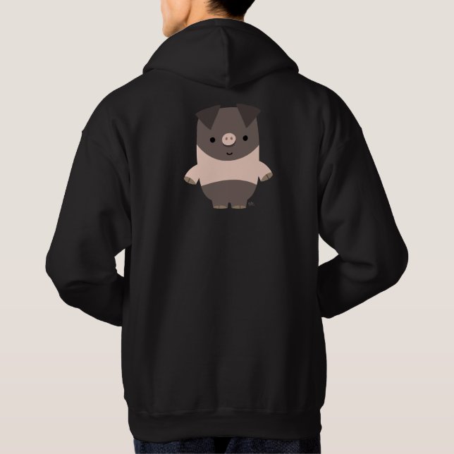 Cute Strong Cartoon Pig Hooded Sweatshirt (Back)