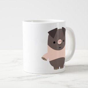Cute Strong Cartoon Pig Jumbo Mug