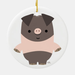 Cute Strong Cartoon Pig Ornament
