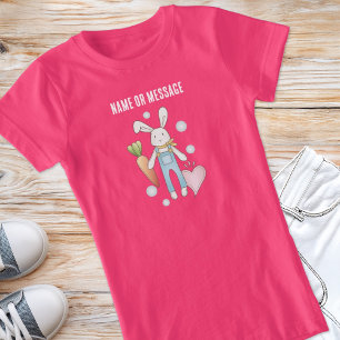 Cute Stuffed Animal Bunny Girl Kids T-Shirt