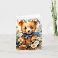Cute Stuffed Animal Happy Birthday