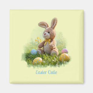 Cute Stuffed Easter Bunny Magnet