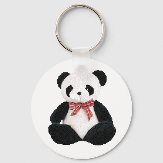Cute Stuffed Panda Key Ring (Front)