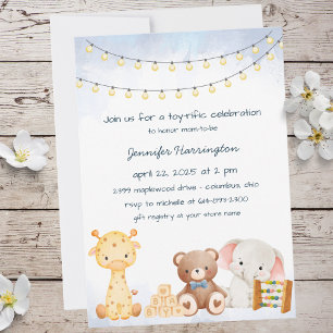 Cute Stuffed Toy Baby Shower  Invitation
