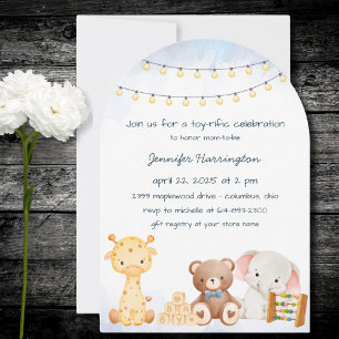 Cute Stuffed Toy Baby Shower  Invitation