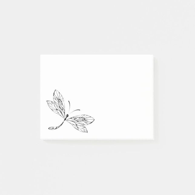 Cute Stylised Dragonfly Post-it Notes (Front)